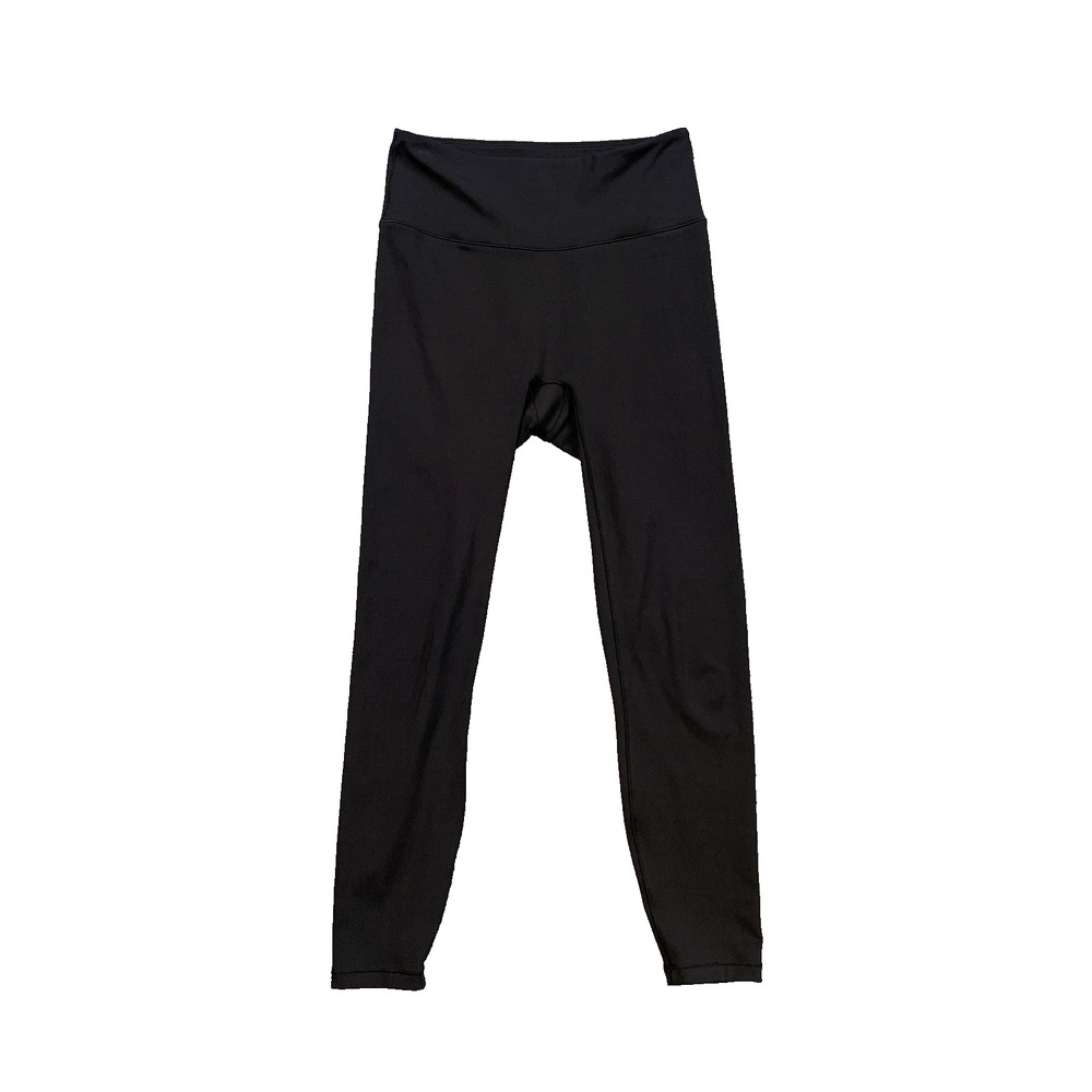 Cuts Leggings Womens M Medium Black Stretch Cropped Wide Waistband Sweat Wick